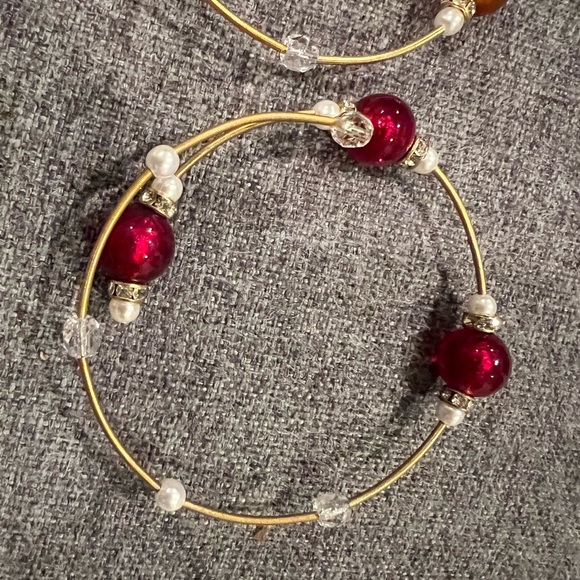 Red Envelope Muarno glass bead bracelet set. - Picture 4 of 7